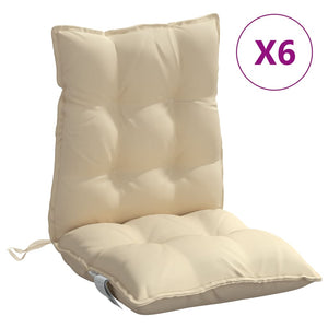 vidaXL Niedriglehner-Auflagen 6 Stk. Beige Oxford-Gewebe