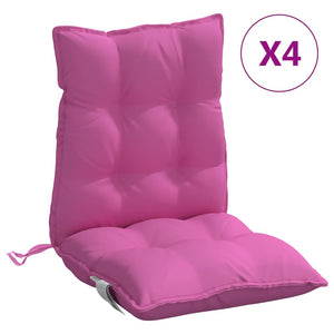 vidaXL Niedriglehner-Auflagen 4 Stk. Rosa Oxford-Gewebe