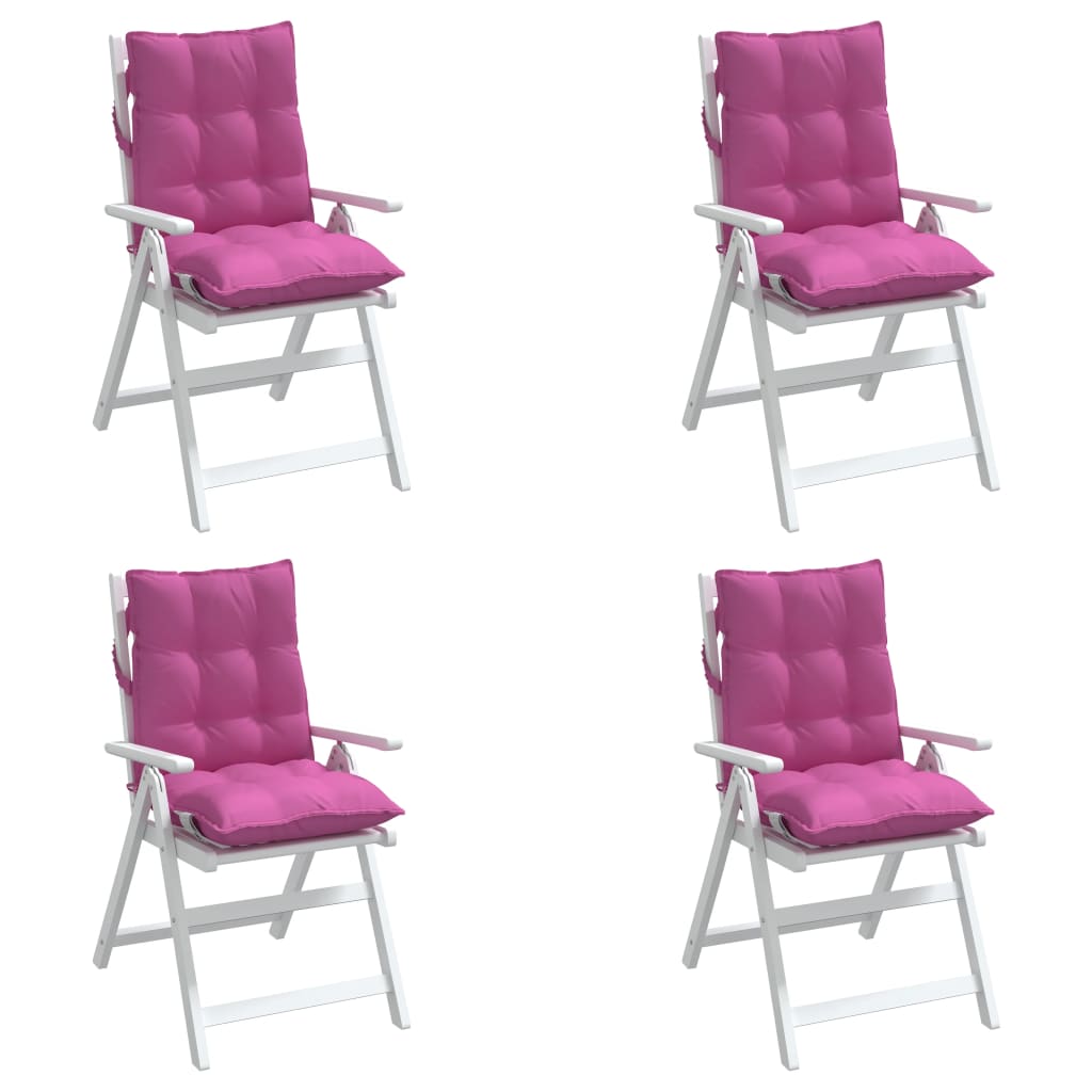 vidaXL Niedriglehner-Auflagen 4 Stk. Rosa Oxford-Gewebe