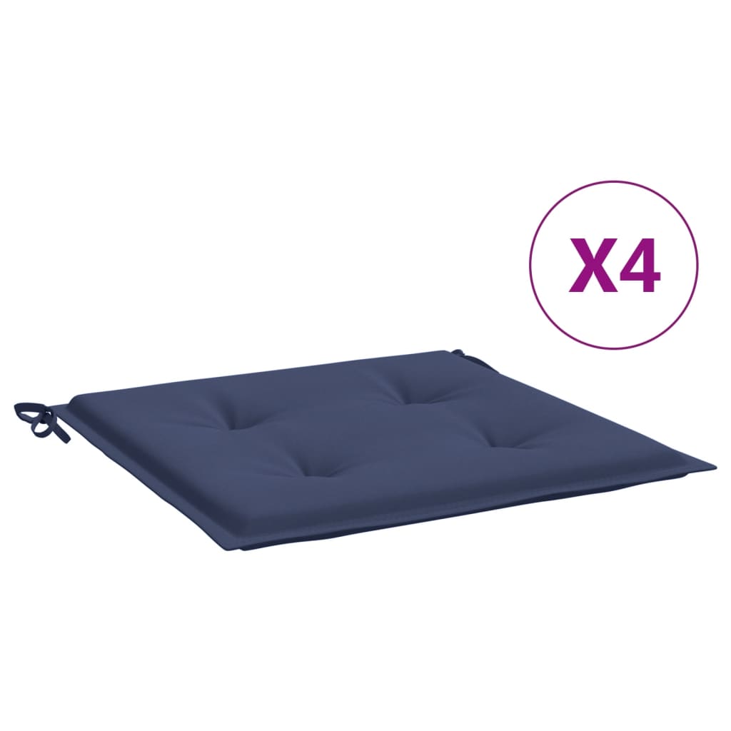 vidaXL Palettenkissen 4 Stk. Marineblau 40x40x3 cm Oxford-Gewebe