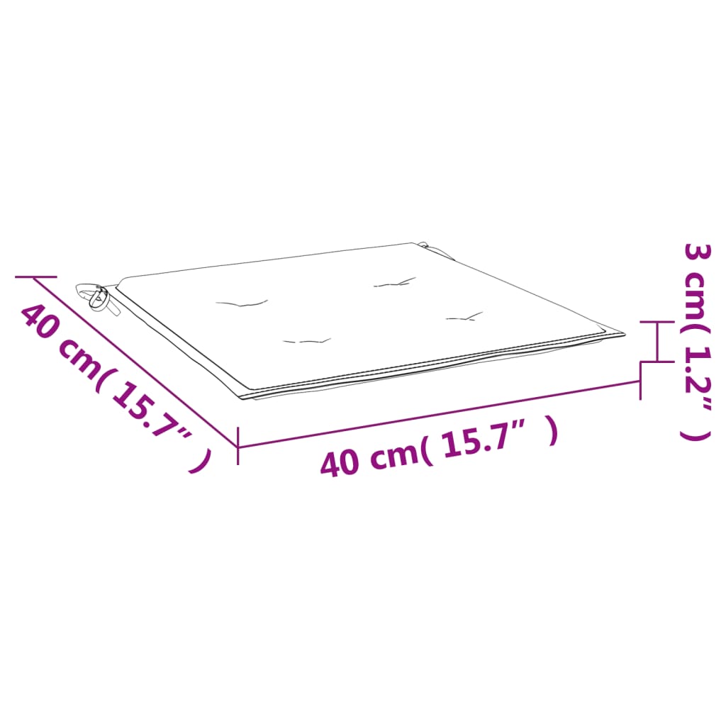 vidaXL Palettenkissen 4 Stk. Marineblau 40x40x3 cm Oxford-Gewebe