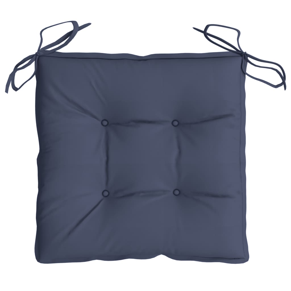 vidaXL Stuhlkissen 4 Stk. Marineblau 40x40x7 cm Oxford-Gewebe