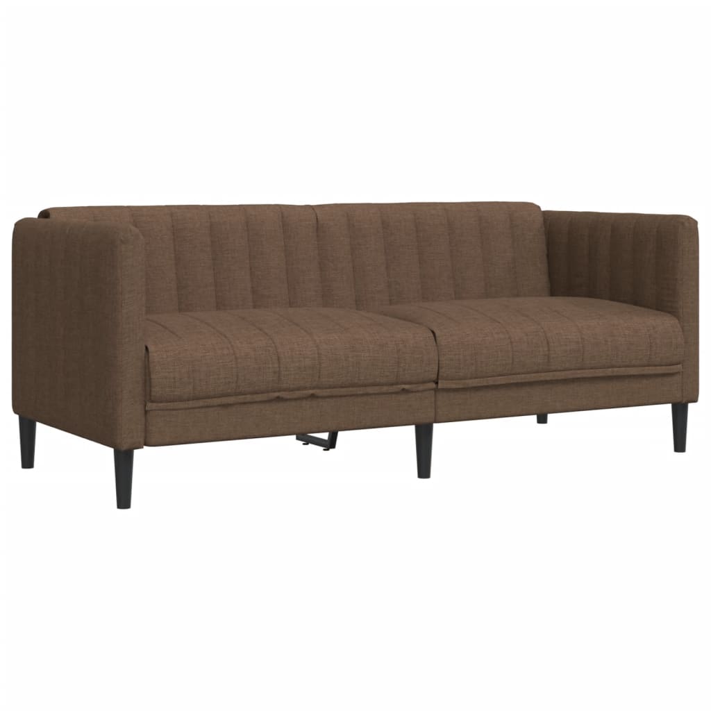 vidaXL 2-Sitzer Sofa Braun Kunstleder Wildleder-Optik