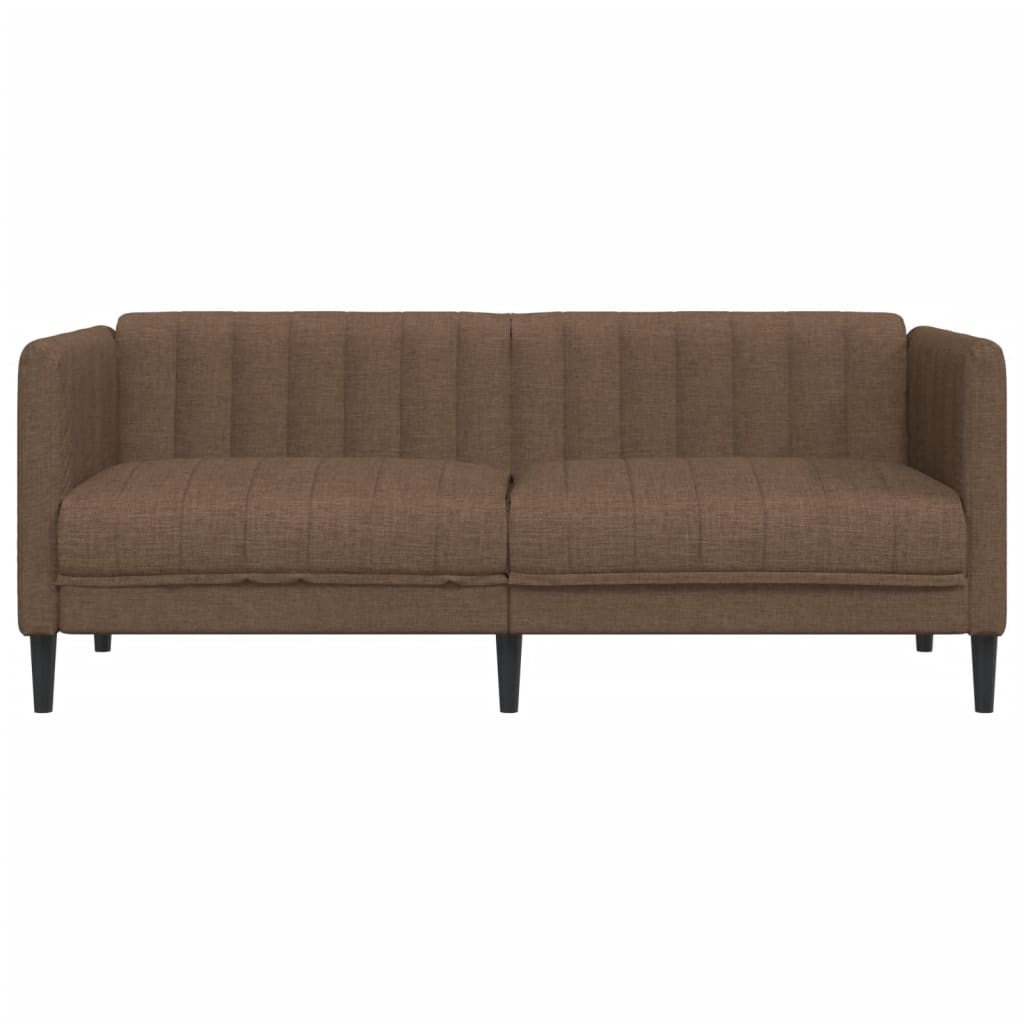 vidaXL 2-Sitzer Sofa Braun Kunstleder Wildleder-Optik