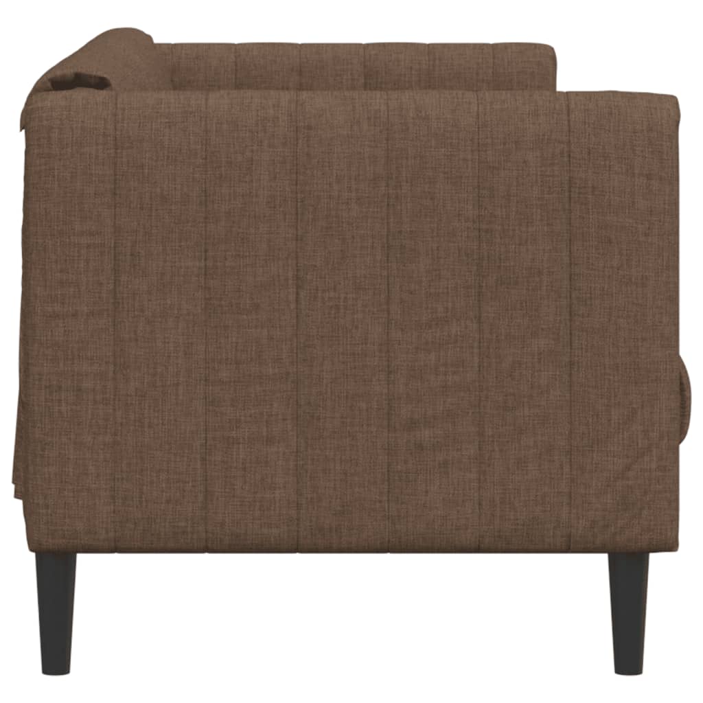 vidaXL 2-Sitzer Sofa Braun Kunstleder Wildleder-Optik