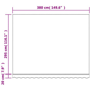 vidaXL Markisenbespannung Rot und Weiß Gestreift 4x3 m