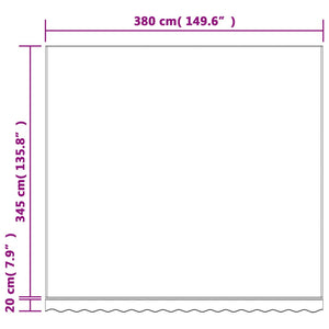 vidaXL Markisenbespannung Rot und Weiß Gestreift 4x3,5 m