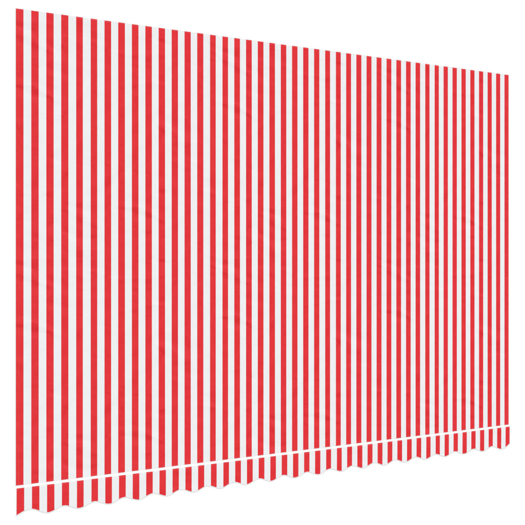 vidaXL Markisenbespannung Rot und Weiß Gestreift 4,5x3 m