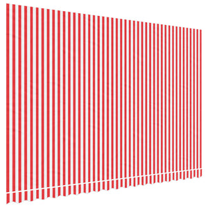 vidaXL Markisenbespannung Rot und Weiß Gestreift 4,5x3 m