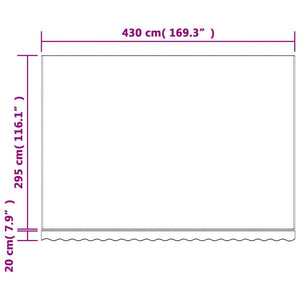 vidaXL Markisenbespannung Rot und Weiß Gestreift 4,5x3 m