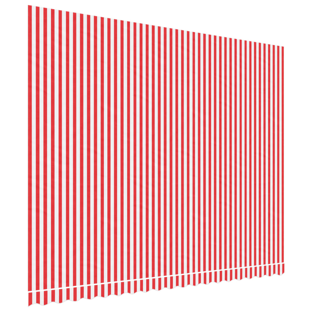 vidaXL Markisenbespannung Rot und Weiß Gestreift 4,5x3,5 m