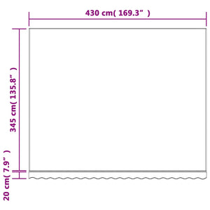 vidaXL Markisenbespannung Rot und Weiß Gestreift 4,5x3,5 m