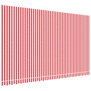 vidaXL Markisenbespannung Rot und Weiß Gestreift 5x3 m