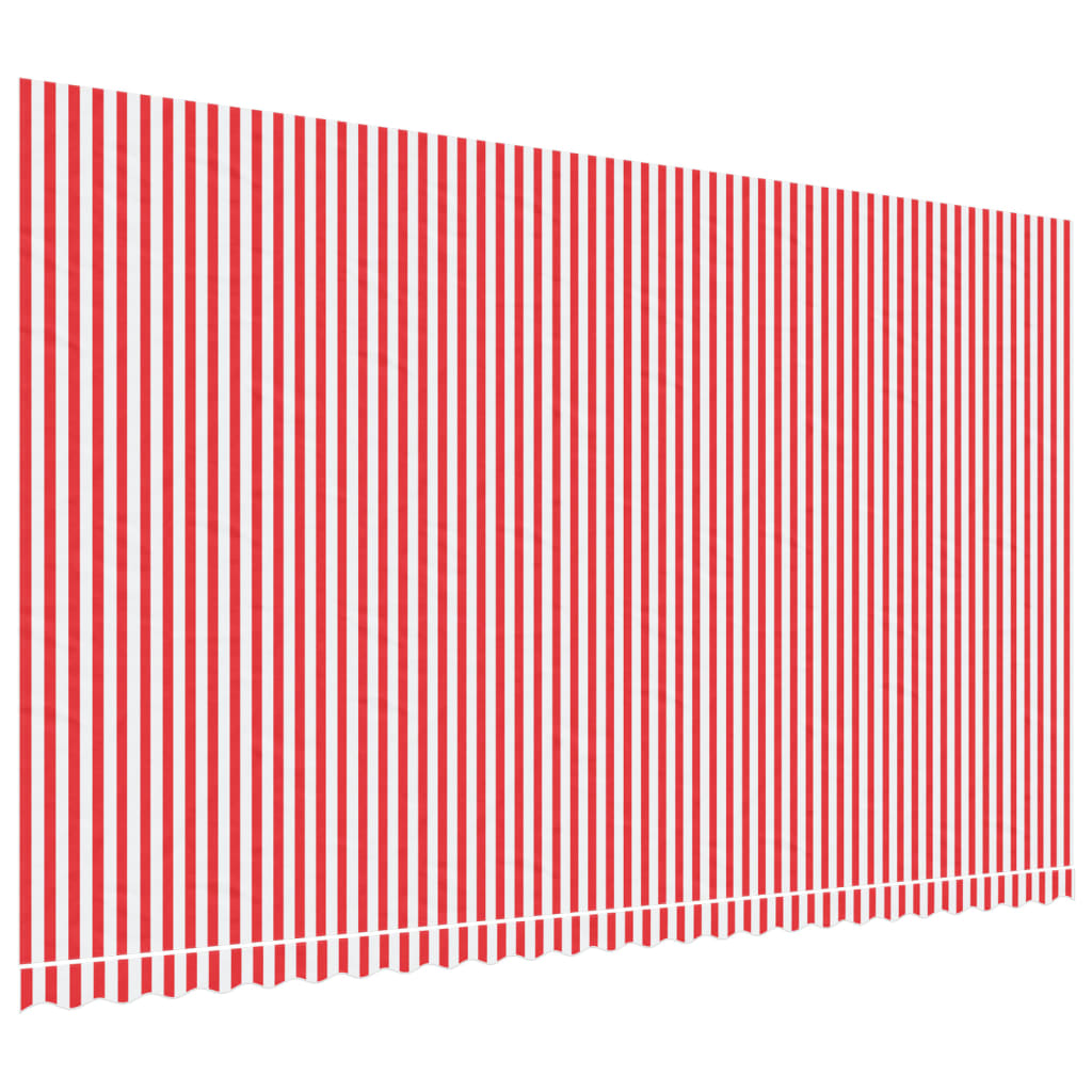 vidaXL Markisenbespannung Rot und Weiß Gestreift 6x3,5 m