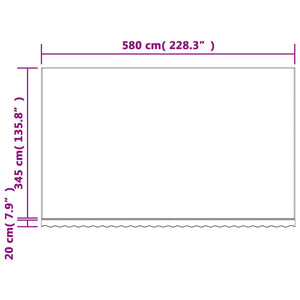 vidaXL Markisenbespannung Rot und Weiß Gestreift 6x3,5 m