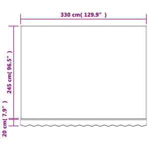 vidaXL Markisenbespannung Mehrfarbig Gestreift 3,5x2,5 m