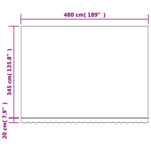 vidaXL Markisenbespannung Mehrfarbig Gestreift 5x3,5 m