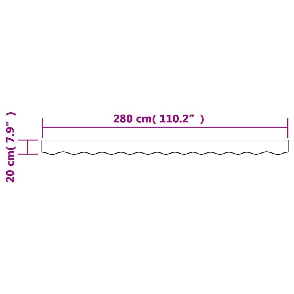 vidaXL Markisenvolant Creme Gestreift 3 m