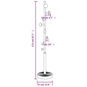 Garderobenständer Rosa 172 cm Pulverbeschichtetes Eisen Stilecasa