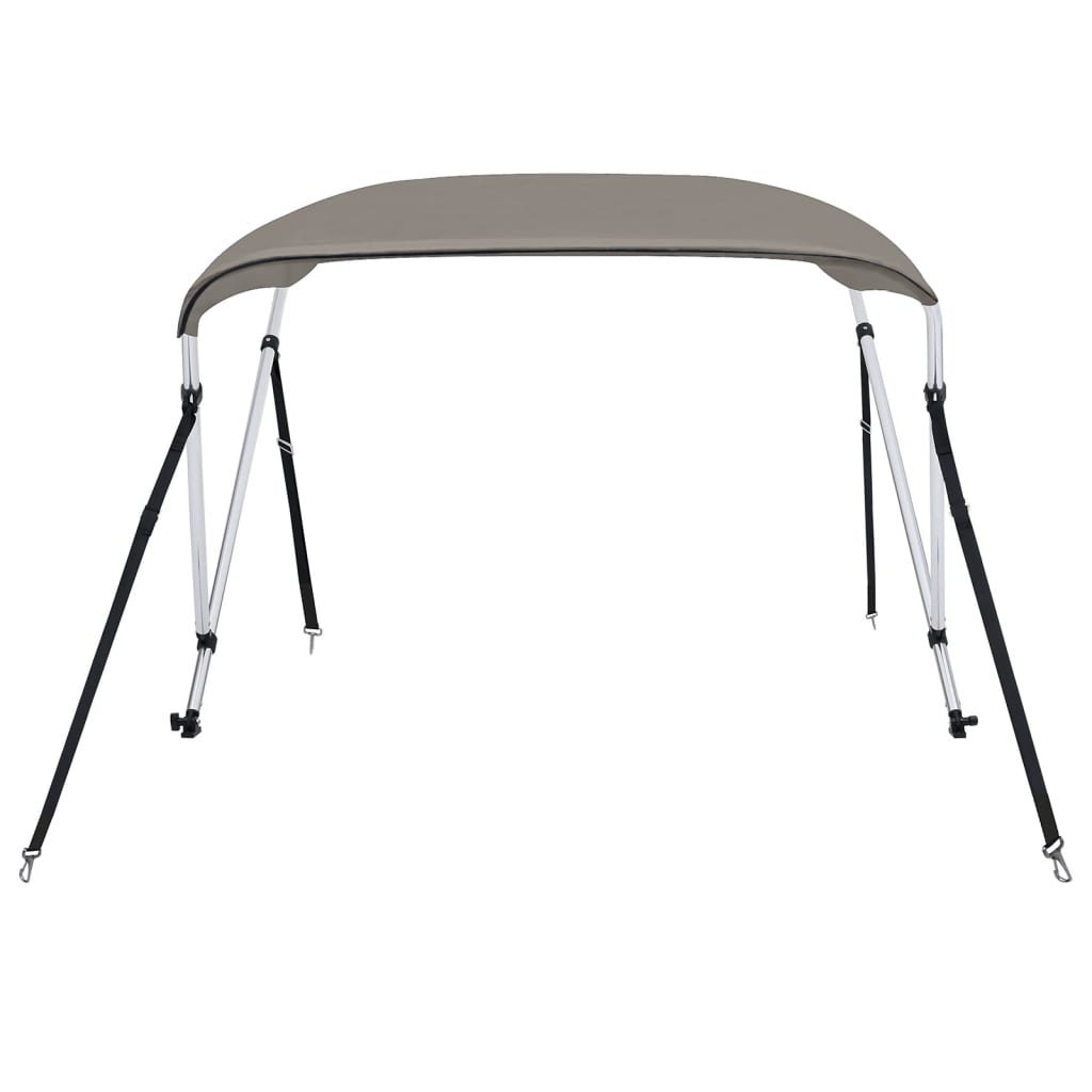 vidaXL 2-Bow Bimini Top Grau 150x120x110 cm