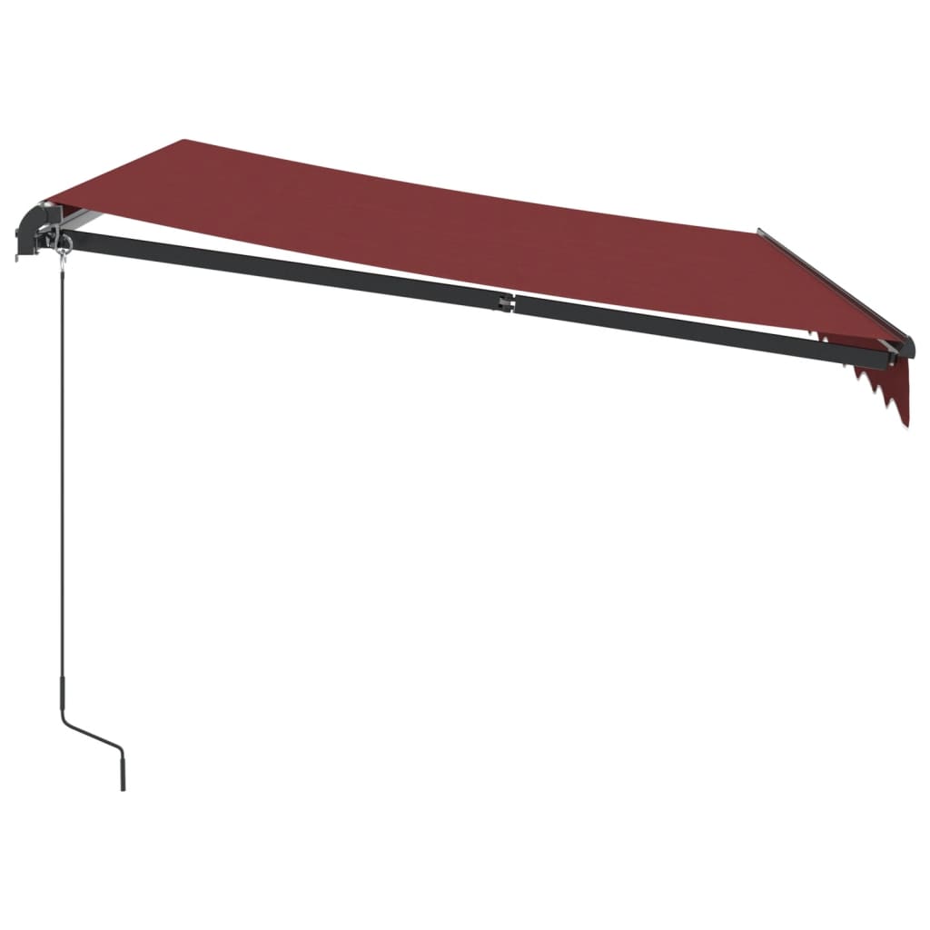 vidaXL Markise Manuell mit LED Weinrot 300x250 cm