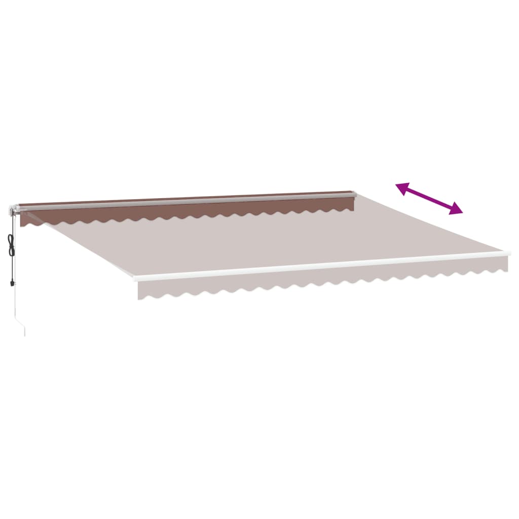 vidaXL Markise Automatisch mit LED Braun 500x300 cm