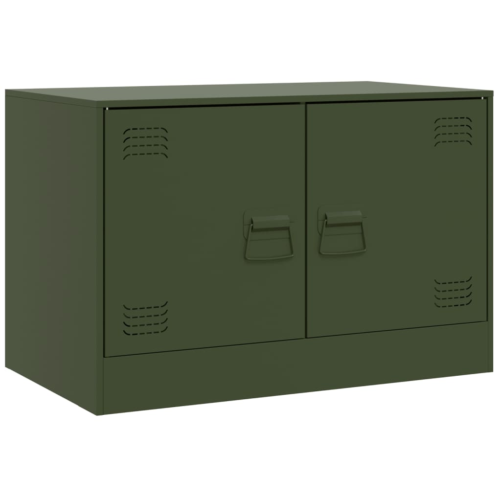 vidaXL TV-Schrank Olivgrün 67x39x44 cm Stahl