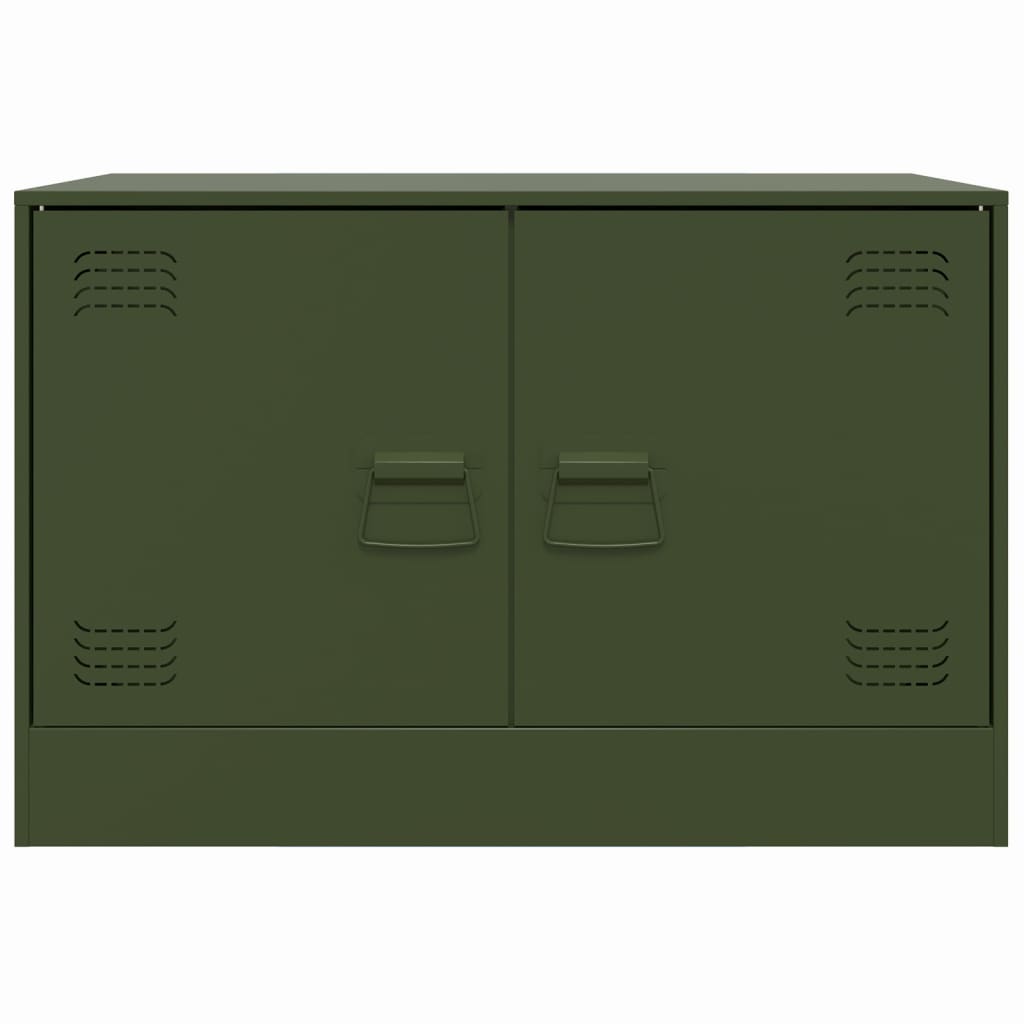 vidaXL TV-Schrank Olivgrün 67x39x44 cm Stahl