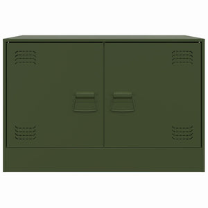 vidaXL TV-Schrank Olivgrün 67x39x44 cm Stahl