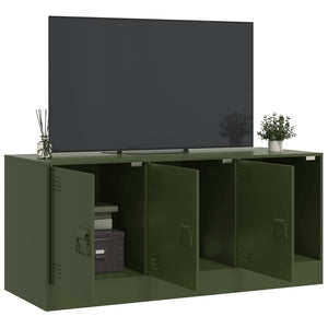 vidaXL TV-Schrank Olivgrün 99x39x44 cm Stahl