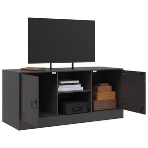 vidaXL TV-Schrank Schwarz 99x39x44 cm Stahl