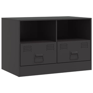 vidaXL TV-Schränke 2 Stk. Schwarz 67x39x44 cm Stahl