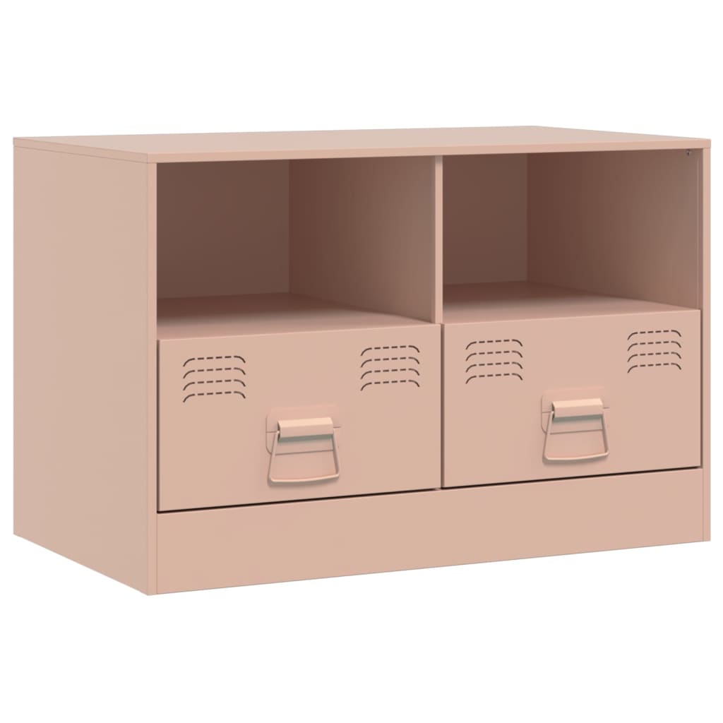 vidaXL TV-Schränke 2 Stk. Rosa 67x39x44 cm Stahl