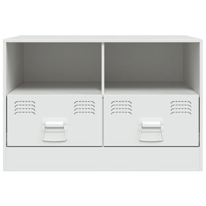 vidaXL TV-Schrank Weiß 67x39x44 cm Stahl