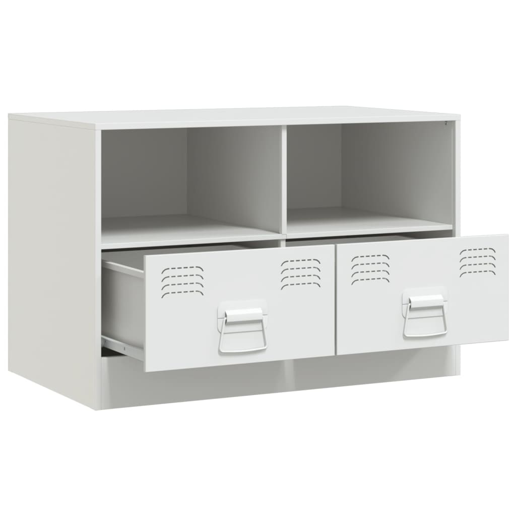 vidaXL TV-Schrank Weiß 67x39x44 cm Stahl