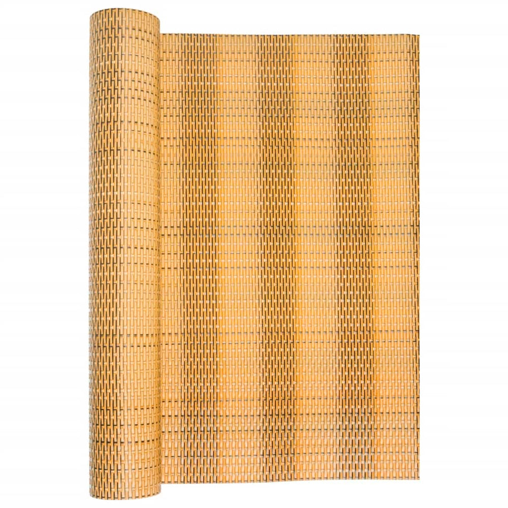 Balkon-Sichtschutz Hellbraun 400x90 cm Poly Rattan VIDAXL