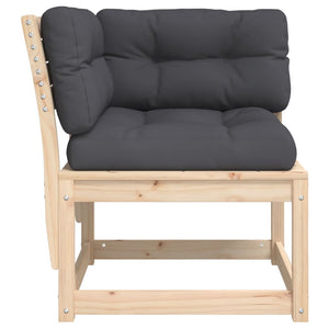 vidaXL Garten-Ecksofa mit Kissen 73x73x78 cm Massivholz Kiefer