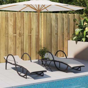 vidaXL Sonnenliege mit Auflage Schwarz 60x199x42 cm Poly Rattan