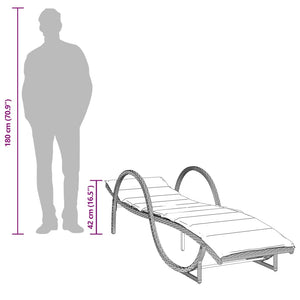 Sonnenliegen 2 Stk. mit Tisch Braun Poly Rattan