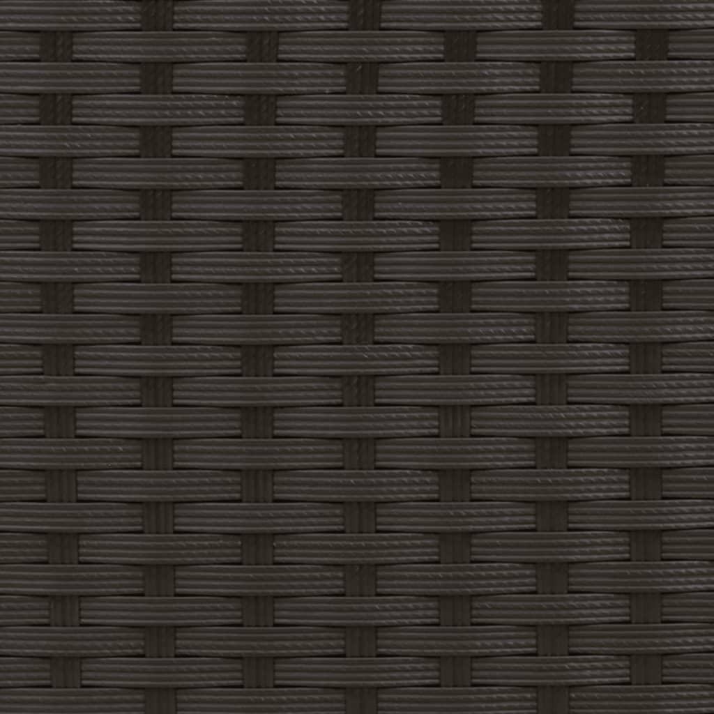 Sonnenliege mit Kissen Schwarz Poly Rattan