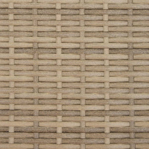 vidaXL Sonnenliege mit Dach und Kissen Beige Poly Rattan