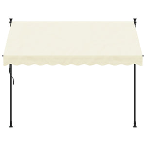 vidaXL Markise Einziehbar Creme 250x150 cm Stoff und Stahl