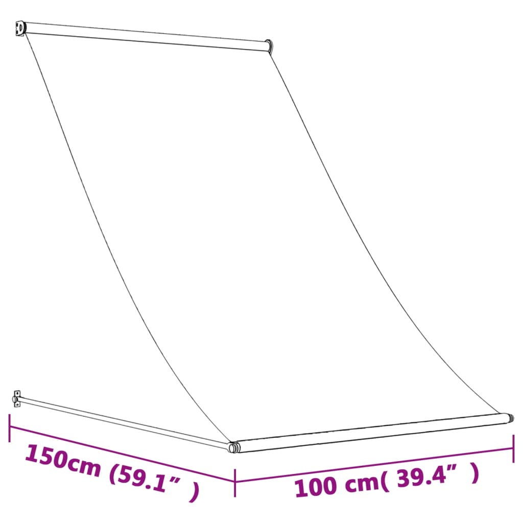 vidaXL Markise Einziehbar Anthrazit 100x150 cm Stoff und Stahl