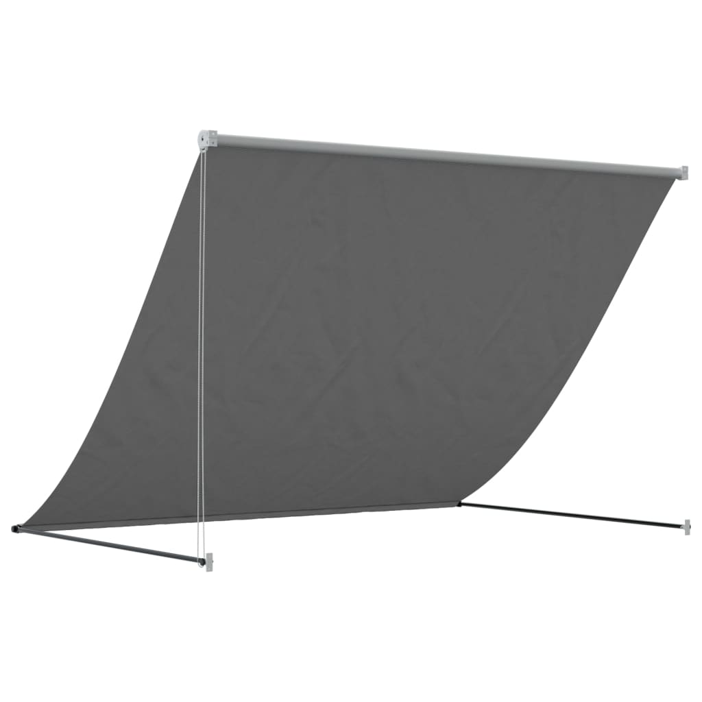 vidaXL Markise Einziehbar Anthrazit 200x150 cm Stoff und Stahl