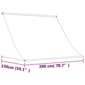 vidaXL Markise Einziehbar Anthrazit 200x150 cm Stoff und Stahl