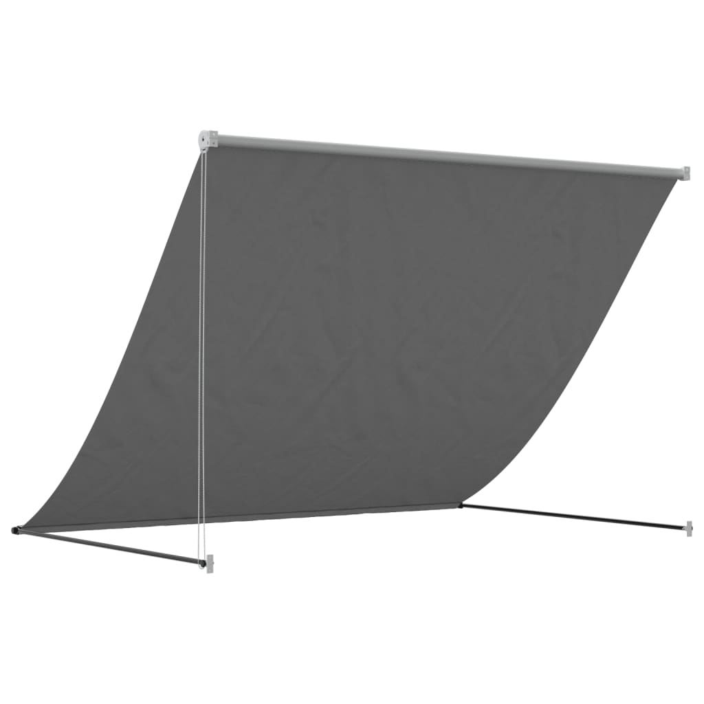 vidaXL Markise Einziehbar Anthrazit 250x150 cm Stoff und Stahl