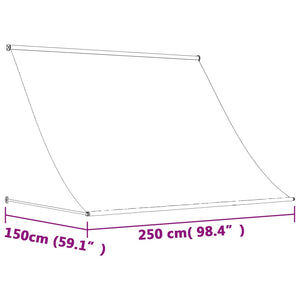 vidaXL Markise Einziehbar Anthrazit 250x150 cm Stoff und Stahl