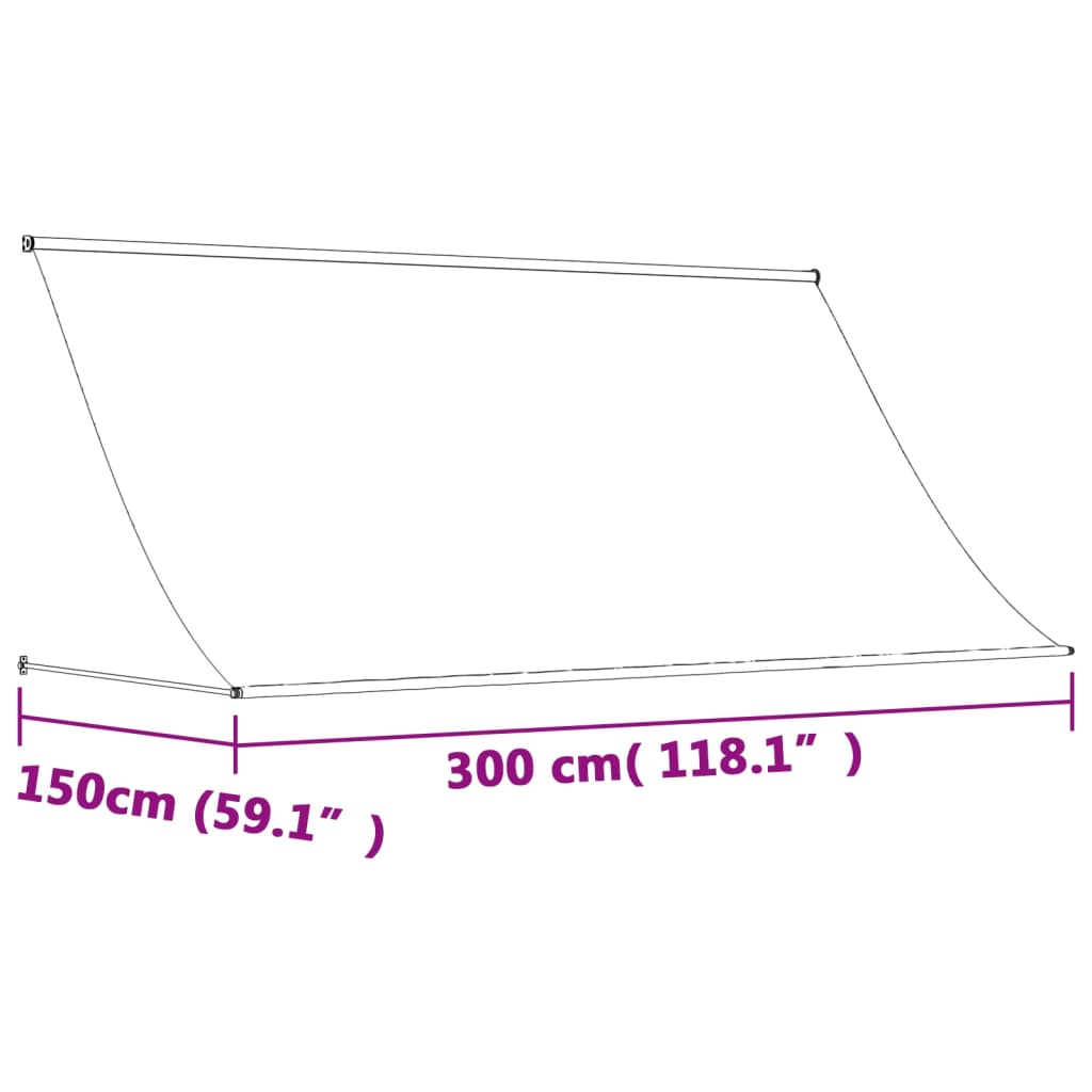 vidaXL Markise Einziehbar Anthrazit 300x150 cm Stoff und Stahl