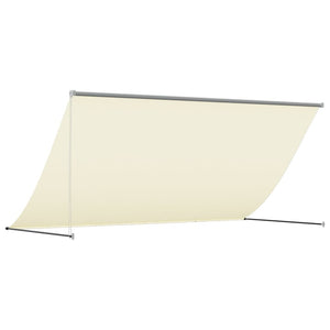 vidaXL Markise Einziehbar Creme 300x150 cm Stoff und Stahl