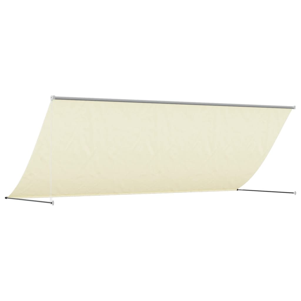 vidaXL Markise Einziehbar Creme 400x150 cm Stoff und Stahl